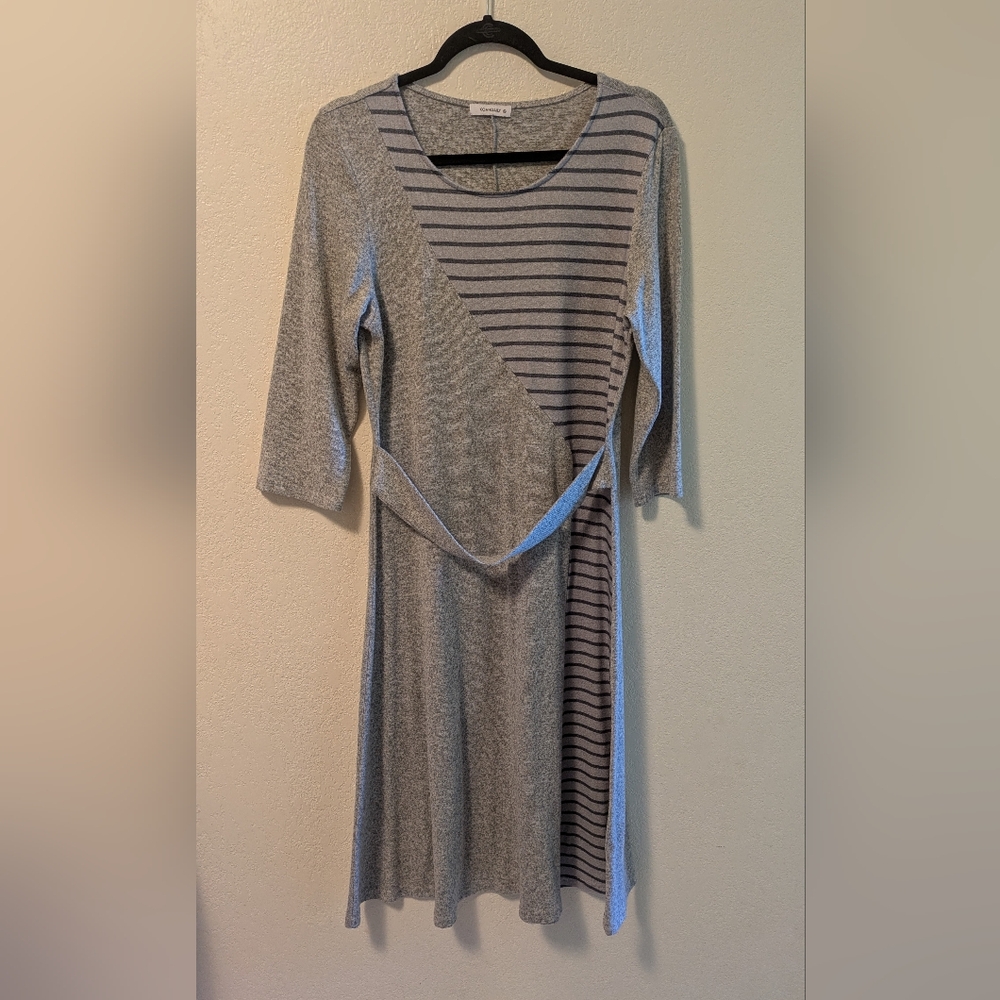 Koandaily Gray Striped Women's Dress